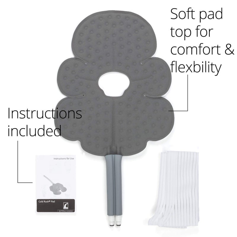 Ossur Cold Rush Cold Therapy Knee Pad | Ergonomic Knee Ice Pack Wrap for Post-Operative Pain and Swelling | Ice Pack for Knee | Includes Hose Connectors and Elastic Straps - Image 3